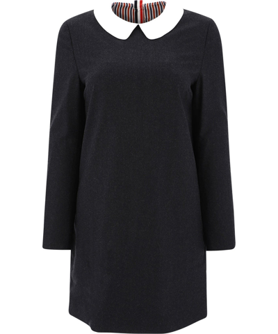 Shop Thom Browne Collared Shift Dress In Multi