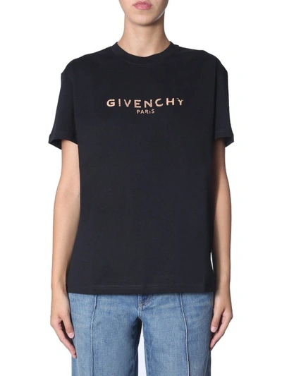 Shop Givenchy Logo Print T In Black