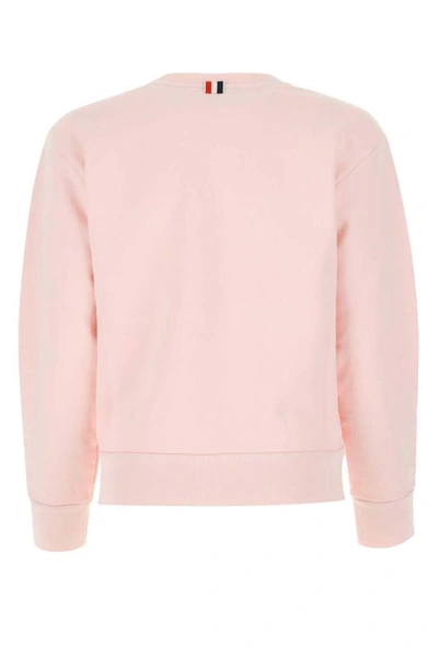 Shop Thom Browne Crewneck Sweatshirt In Pink