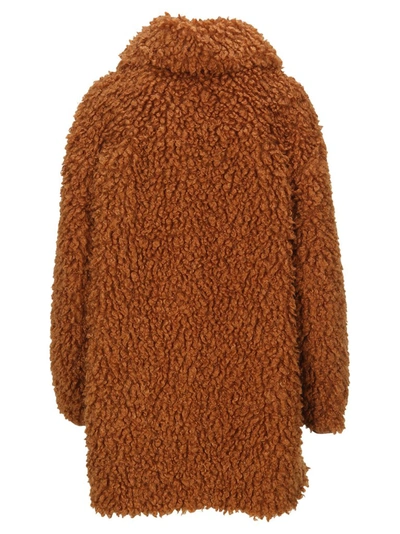 Shop Stella Mccartney Faux Fur Josephine Coat In Brown