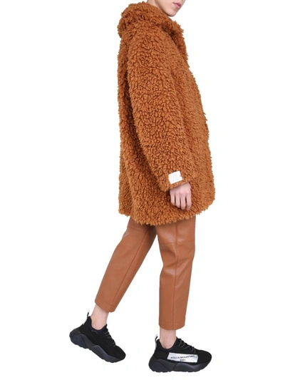 Shop Stella Mccartney Faux Fur Josephine Coat In Brown