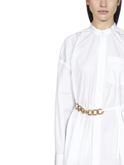 Shop Givenchy Chain Belt Shirt Dress In White