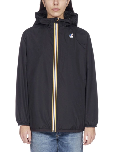 Shop Fendi Ff Motif Reversible Hooded Jacket In Black