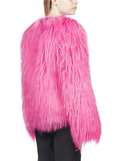 Shop Prada Fluffy Jacket In Pink