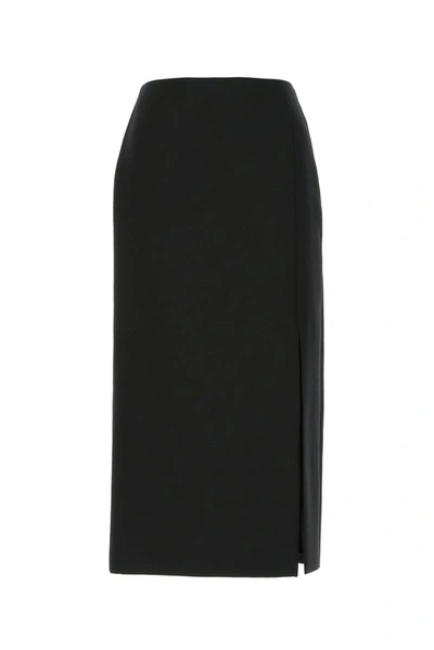 Shop Valentino Crepe Couture Pencil Skirt In Black