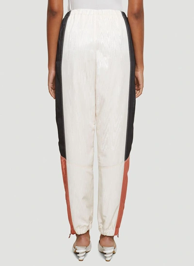 Shop Marine Serre Panelled Track Pants In White