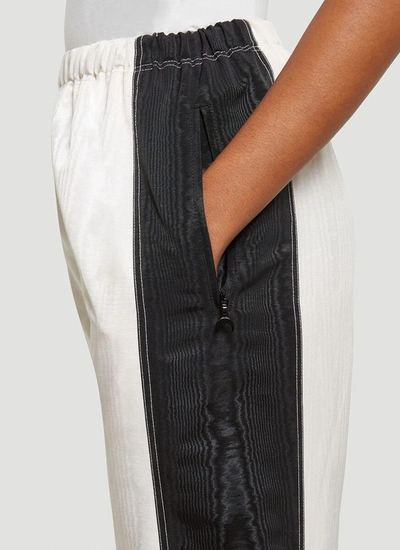 Shop Marine Serre Panelled Track Pants In White