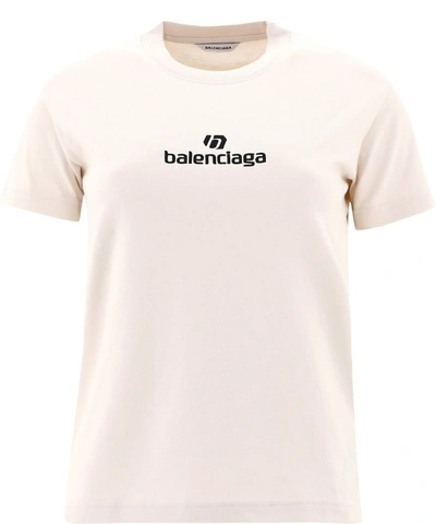 Shop Balenciaga Sponsor Logo T In White