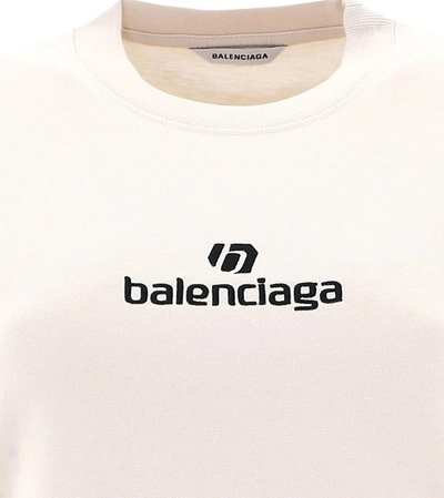 Shop Balenciaga Sponsor Logo T In White