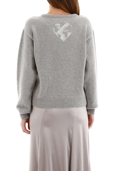 Shop Alberta Ferretti Save Me Knitted Sweater In Grey