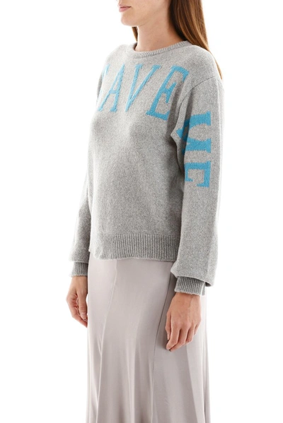 Shop Alberta Ferretti Save Me Knitted Sweater In Grey