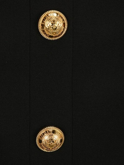 Shop Balmain Buttons Detailed Pencil Skirt In Black