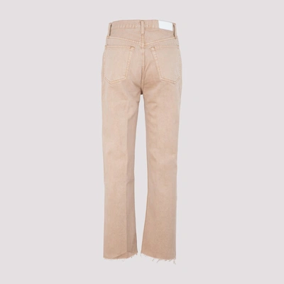 Shop Re/done 70s Stove Pipe Jeans In Beige