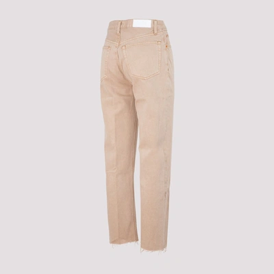 Shop Re/done 70s Stove Pipe Jeans In Beige