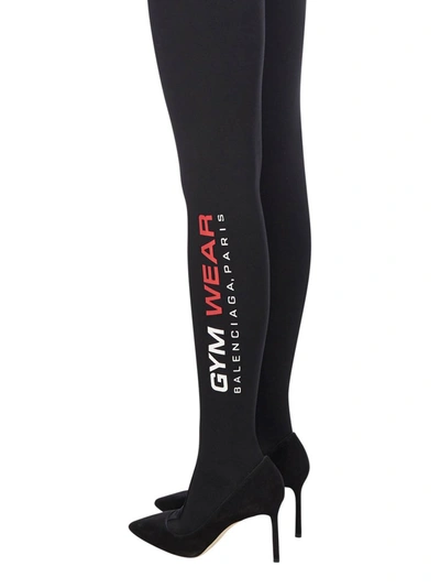 Shop Balenciaga Gym Wear Leggings In Black