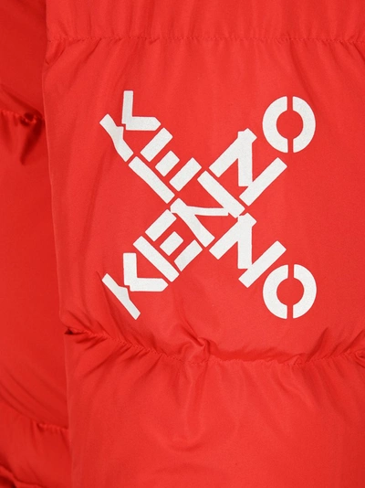 Shop Kenzo Sport Little X Puffer Jacket In Red