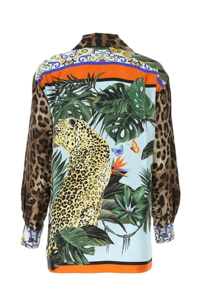 Shop Dolce & Gabbana Safari Print Shirt In Multi