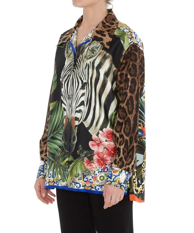 Shop Dolce & Gabbana Safari Print Shirt In Multi