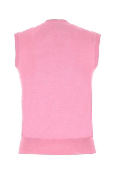 Shop Dolce & Gabbana Sleeveless Knitted Top In Pink