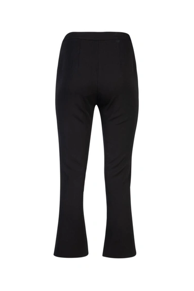 Shop Balmain Embellished Button Detail Cropped Trousers In Black