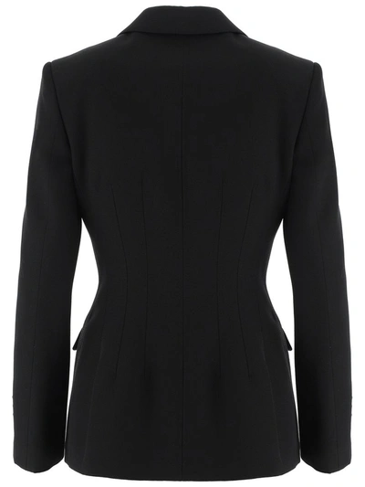 Shop Burberry Fitted Blazer In Black