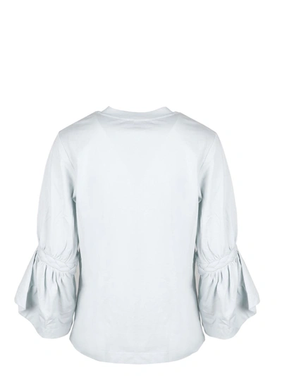 Shop See By Chloé Braided Sleeve Top In Blue