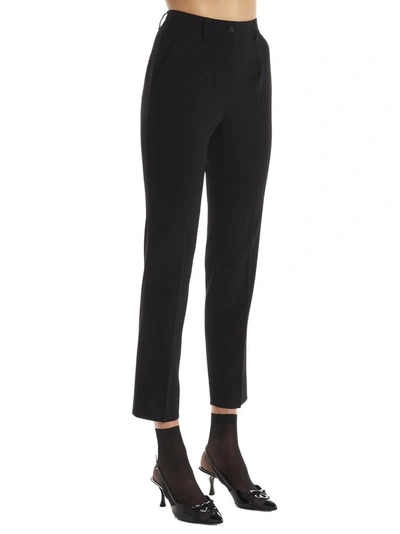 Shop Dolce & Gabbana High Waist Tailored Pants In Black