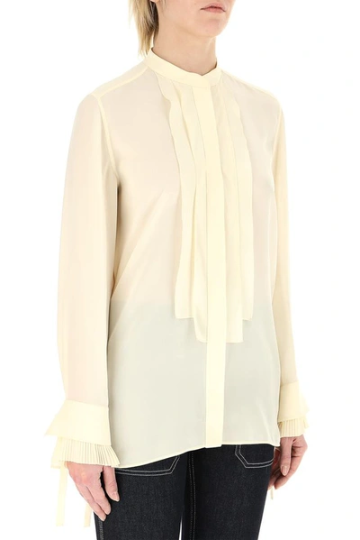 Shop Chloé Pleated Blouse In White