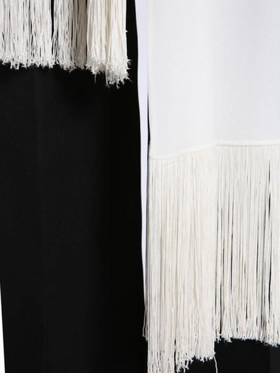 Shop Givenchy Fringed Asymmetric Sleeveless Top In White