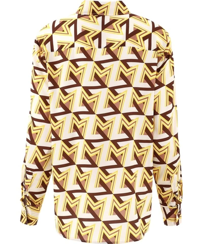 Shop Msgm M Motif Shirt In Yellow