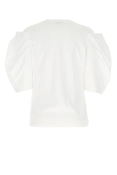 Shop Alexander Mcqueen Puff Sleeve Top In White