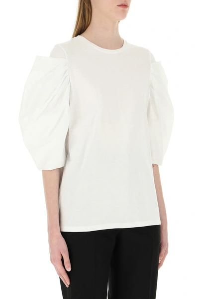 Shop Alexander Mcqueen Puff Sleeve Top In White