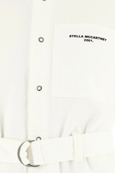 Shop Stella Mccartney Logo Belted Playsuit In White