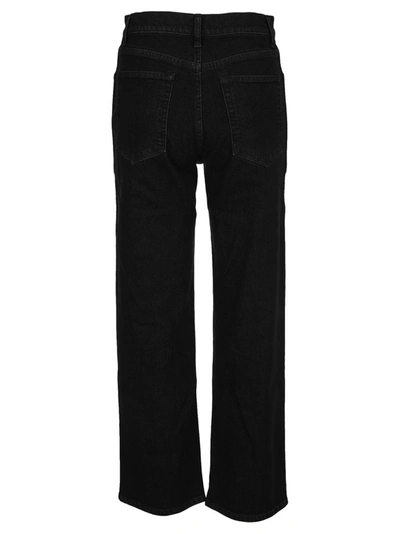 Shop Helmut Lang Wide Leg Jeans In Black