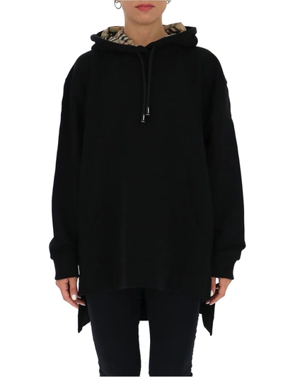 Shop Burberry Oversized Hoodie In Black