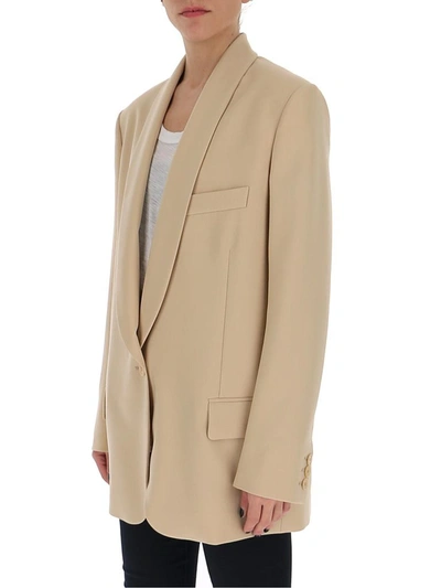 Shop Stella Mccartney Single Breasted Blazer In Beige