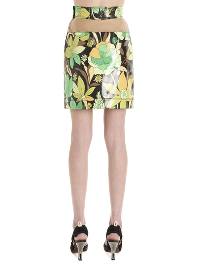 Shop Fendi Floral Printed Mini Skirt In Multi