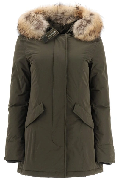 Shop Woolrich Fur In Green