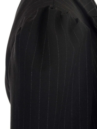 Shop Red Valentino Redvalentino Pinstripe Double In Black