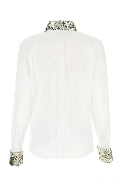 Shop Dolce & Gabbana Sequins Trim Shirt In White