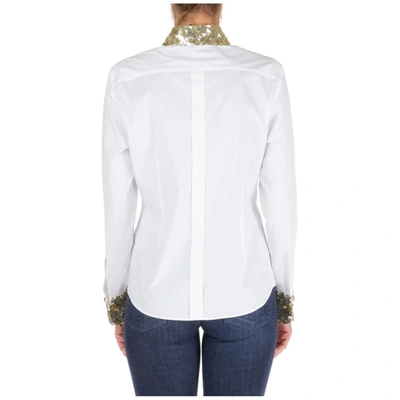 Shop Dolce & Gabbana Sequins Trim Shirt In White