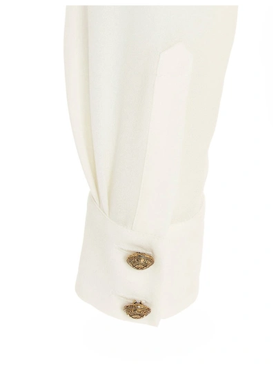 Shop Balmain Buttoned Tailored Shirt In White