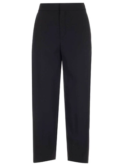 Shop Chloé Cropped Wide In Black