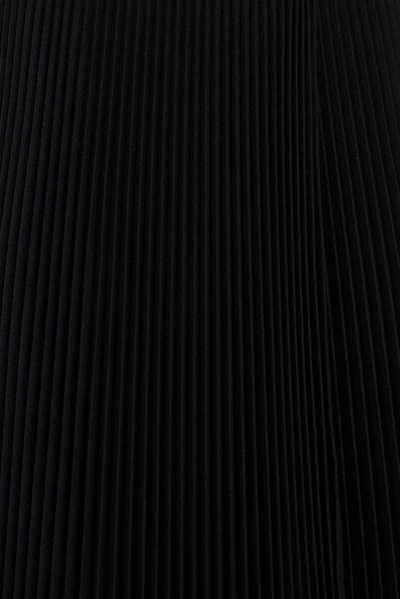 Shop Prada Pleated Twill Skirt In Black
