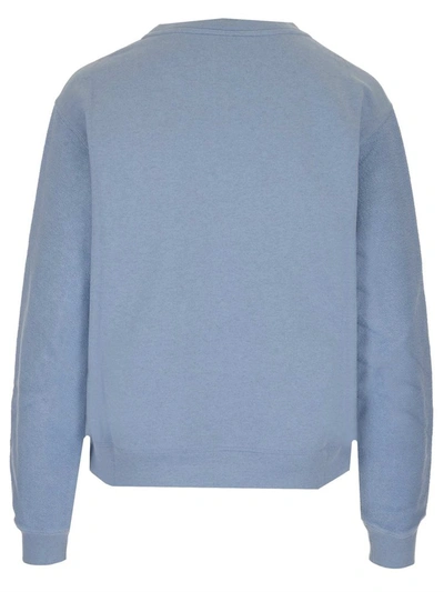 Shop Loewe Anagram Embroidered Sweatshirt In Blue