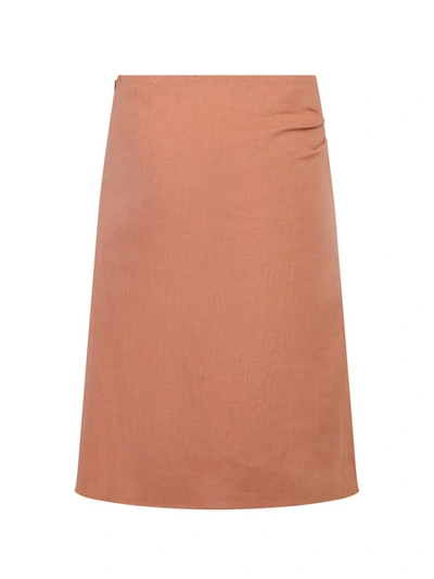 Shop Jacquemus La Jupe Drap Skirt In Orange