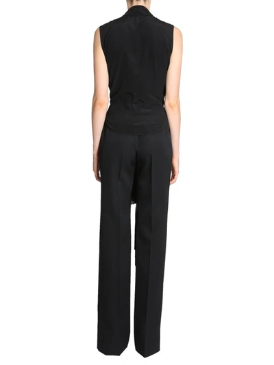 Shop Givenchy Fringe Trim Sleeveless Top In Black