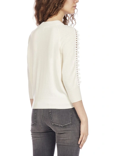 Shop See By Chloé Crochet Trim Sweater In White