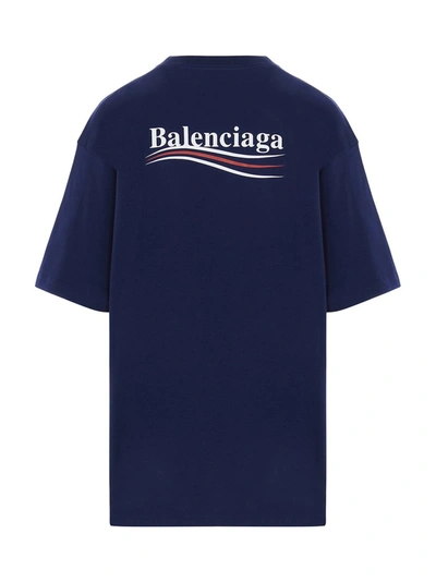 Shop Balenciaga Political Campaign Oversized T In Blue