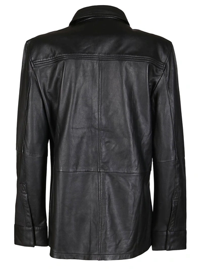 Shop Alyx 1017  9sm Drake Leather Shirt In Black